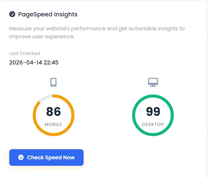 Website Speed Performance Monitoring